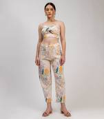 Multicolor printed maria pant set