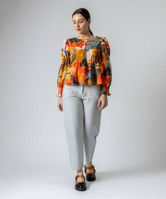 Multicolor printed cara top 1