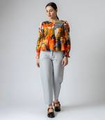 Multicolor printed cara top