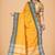 Yellow cotton silk woven womens paithani saree with blouse