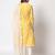 Yellow Kota Embroidered A-Line Kurti with Straight Pants and Kota Embroidered Dupatta