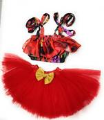 Tilism baby net satin tutu dress
