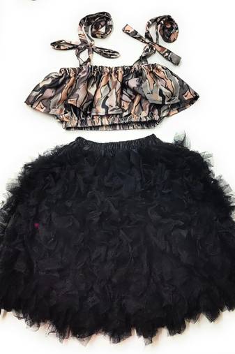 Tilism baby net satin tutu dress