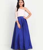 Tilism baby net white one shoulder dress