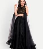 Tilism baby net black langa choli gown dress