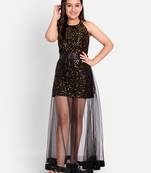 Tilism baby net black choli net skirt gown dress