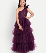 Tilism baby net purple up down dress