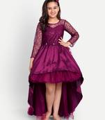 Tilism baby net purple up down gown dress