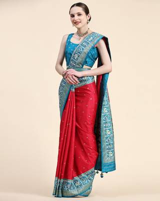 Cream Kanji Varam Saree With Blouse 2