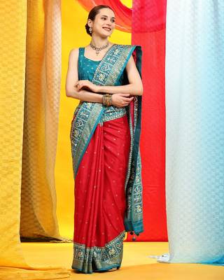 Cream Kanji Varam Saree With Blouse 4