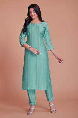 Sky blue color viscos kurti pant 1