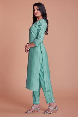 Sky blue color viscos kurti pant 2