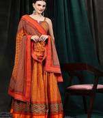 Yellow  Silk Lehnga Choli with Dupatta