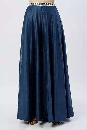 Blue Crop Top Set