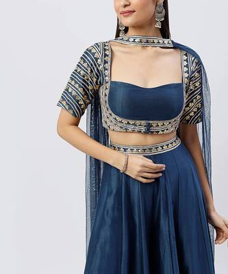 Blue Crop Top Set 3