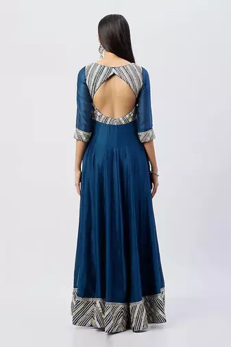 Blue Crop Top Set