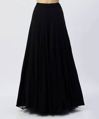 Black Crop Top With Skirt 4