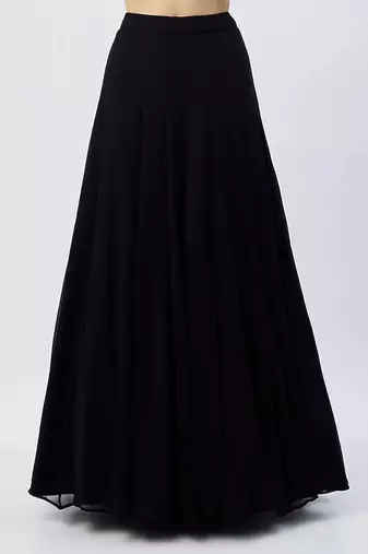 Black Crop Top With Skirt