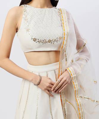 Off White Lehenga Set 4