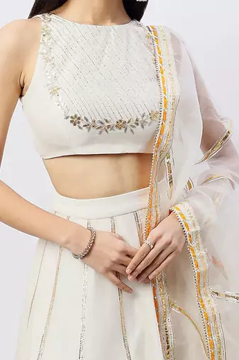 Off White Lehenga Set