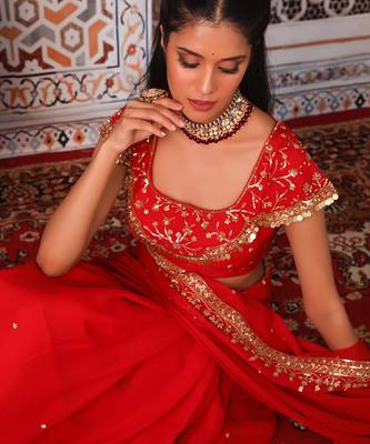 Rust saree set 3
