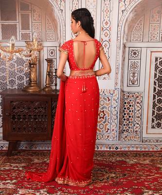 Rust saree set 5