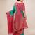 Indian Women Rama Green Dola Silk Weaving Woven Design Fusion Saree