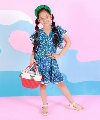 Blue viscose co ord set 1