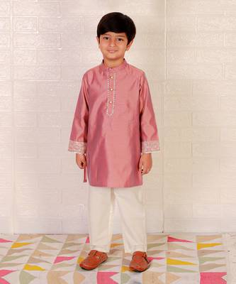 Pink boys ethnic kurta set 1