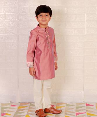Pink boys ethnic kurta set 3