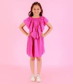 Pink cotton stylish dress