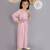 Pink polyester party jumpsuit