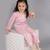 Pink polyester party jumpsuit