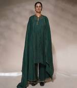 Bottle green jenny kurta set