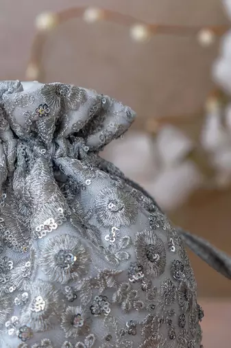 Silver bella potli bag