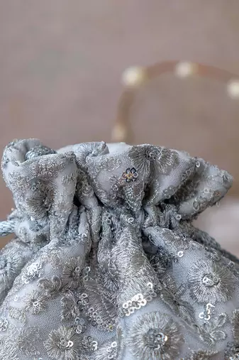 Silver bella potli bag