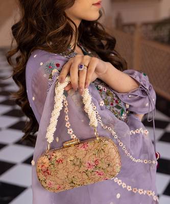 Old rose elora clutch 2