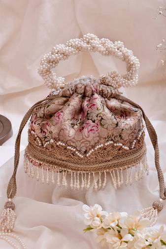 Old rose elora potli bag