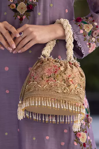 Old rose elora potli bag