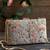 Grey floral creeper box clutch