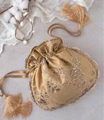 Gold scallop potli bag