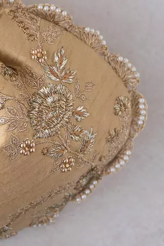Gold scallop potli bag