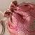 Dark pink kashi banarasi silk potli bag