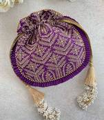 Purple leela heritage potli bag