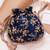 Navy pearl embroidered potli bag