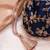 Navy pearl embroidered potli bag
