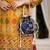 Navy pearl embroidered potli bag