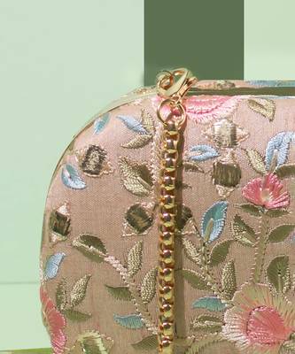 Old rose peony capsule clutch 5