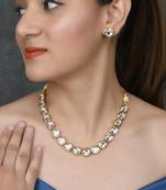 Sasha gold plated stone studded jewellery set