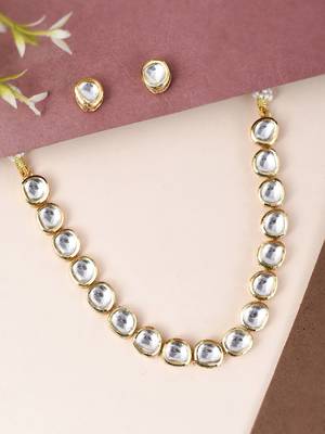 Sasha gold plated stone studded jewellery set 2